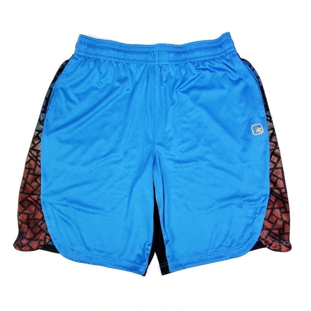 AND1 blue black athletic workout shorts men M